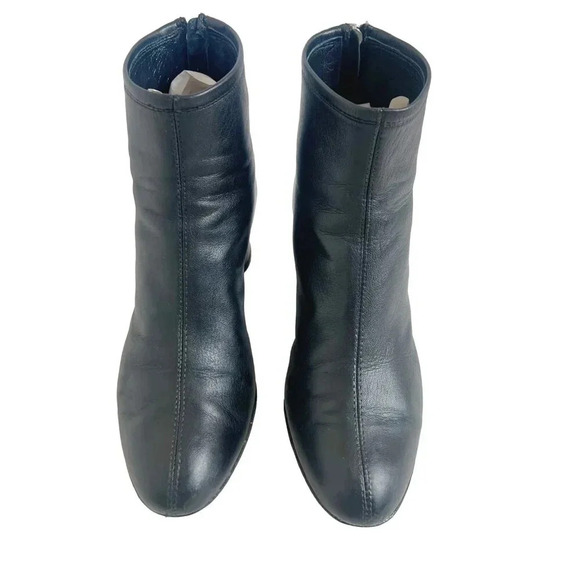 AGL Veta Precious Black Leather Ankle Boot With Tortoiseshell Heel Size 5.5 - Picture 3 of 12